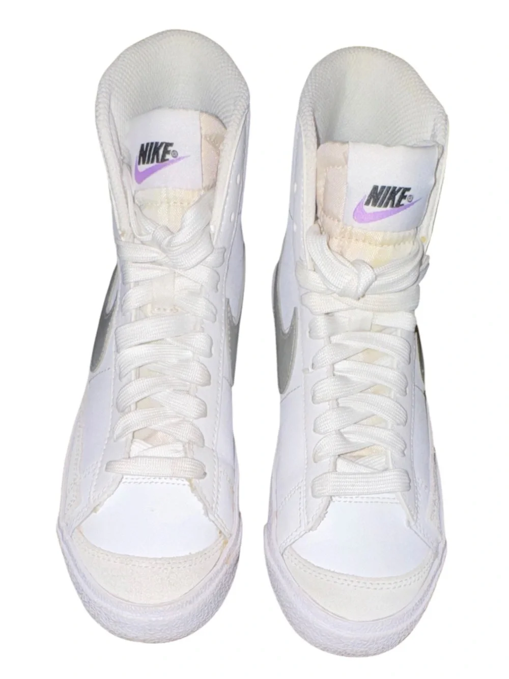 Nike (GS)‎ Nike Blazer Mid '77 'White Metallic Silver' KID'S Size 3.5Y